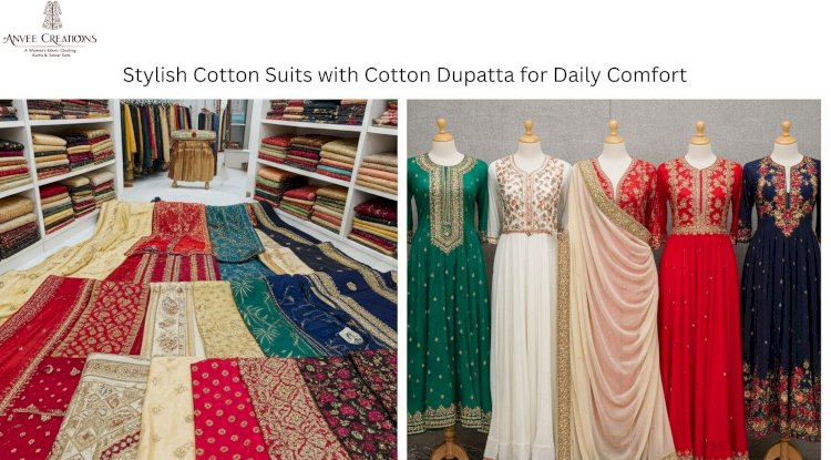 Stylish Cotton Suits with Cotton Dupatta for Daily Comfort